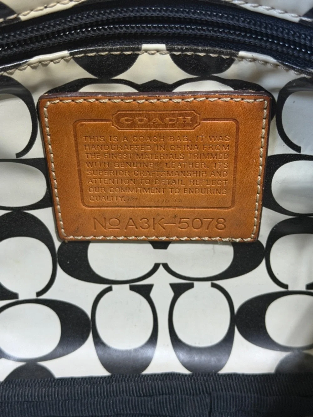 Coach Y2K black red Weekend Hampton Nylon “Inside-Out” small Tote bag